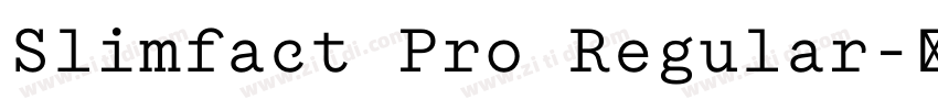 Slimfact Pro Regular字体转换 Slimfact Pro Regular字体转换